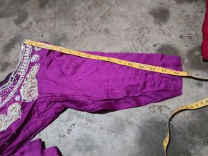 Embroidered Purple Kurti