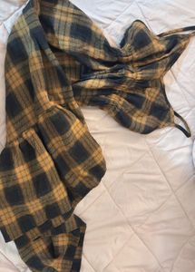 Plaid Spaghetti Strap cottagecore Dress