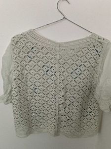 Vintage Floral Crochet Top