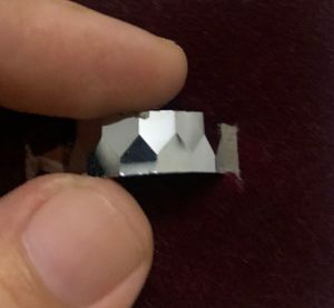 Unisex Geometric Faceted Gunmetal Ring