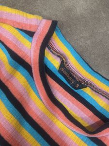Colorful Striped Long Sleeve Top