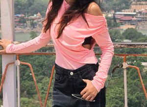 stylish pink top
