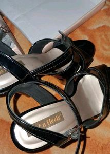 Black Patent Platform Stiletto Heels