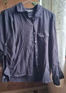Classic Black Collared Button-Up Shirt