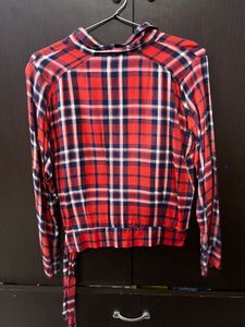 Red &amp; Blue Plaid Button-Up Shirt
