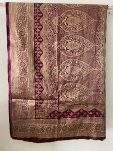 Elegant Purple Banarasi Silk Saree