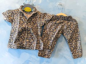 Car Print Pajama Set- (12-18months)