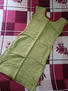 Light Green Kurta with Floral Print