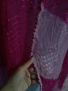 Beautiful Pink Embroidered Dupatta georgette