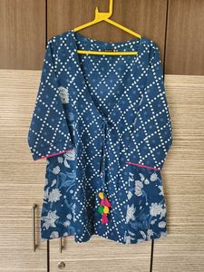 Blue Indigo Print Shrug XXL