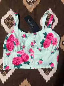 Floral Print Crop Top