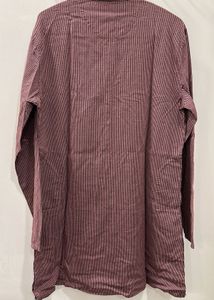 Maroon Striped Kurta
