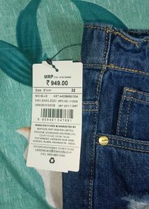 Women's Ripped Blue Jeans