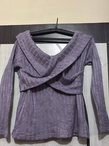 Stylish Off-Shoulder Wrap Top
