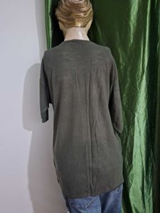 Gray Knit Tunic Top