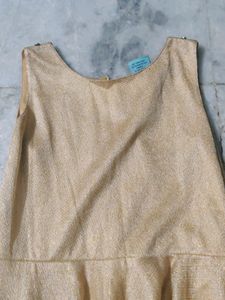 Golden Gown With Cape