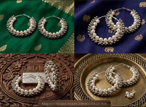 Elegant Pearl Hoop Earrings