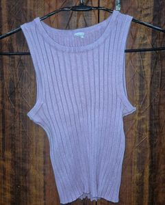 Ribbed Lavender Tank Top