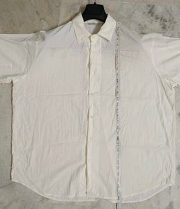 Men's Off White Short Sleeve Button-Up Shirt