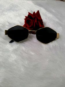 Unique Hexagonal Black Sunglasses