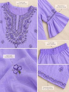 💜Lavender Embroidered suit Set 💜