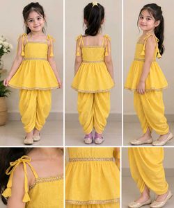 yellow frock salwar 5 years baby gisl