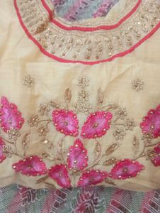 Embroidered pure cotton kurti for summers