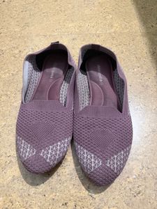 Comfortable Purple Knit Flats