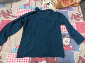 Beautiful Peacock Colour Shirt For Girls