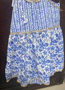 Beautiful Blue Floral Kurta set