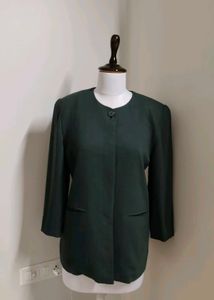 Classic Formal Shirt Coat With Padded Shoulders