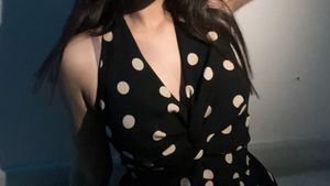 Chic Polka Dot Halter Neck Dress
