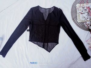 Sheer Black Long Sleeve Top