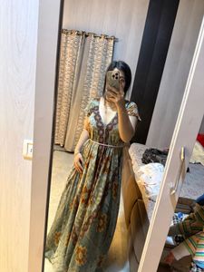 Bohemian Floral Maxi Dress🎀❤️🦋