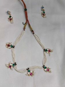 Elegant Pearl Necklace & Earring Set