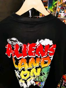 ALIEN UNISEX GRAPHIC PRINTED OVERSIZE TEE 🔥🔥