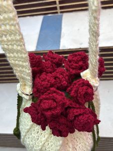 Handmade Crochet Drawstring Pouch