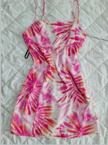 Vibrant Tie-Dye Mini Dress