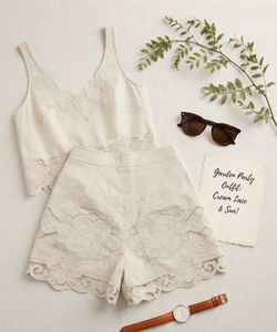 Elegant Embroidered Shorts
