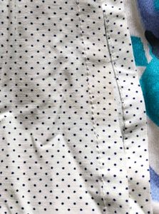 ✨👗 Elegant White Polka Dot Scalloped Dress