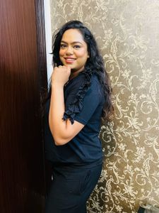 Zara Stylish Black Top with Ruffled Sleeves