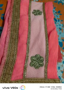 Beautiful Pink & Gold Saree