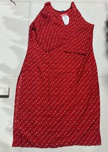 Red Printed Kurti