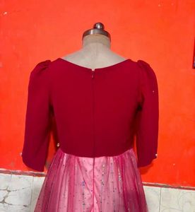 Ombre Gown with Embellished Belt🎀❤️