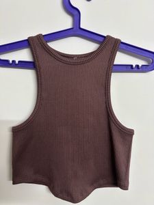 Ribbed Cropped Tank Top
