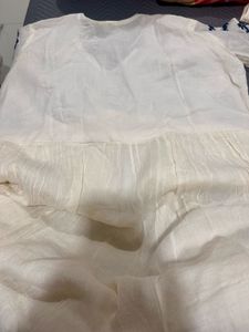Embroidered Kurta with Blue Motifs