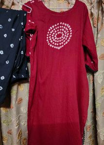Stylish Bandhani Print Kurta Set