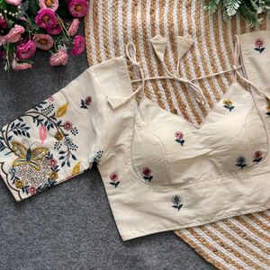 Embroidered Blouse with Sleeves
