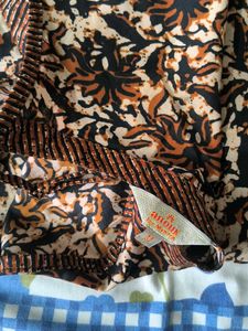 Boho Floral Print Kurta with Tassels