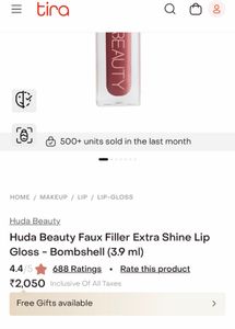 Huda Beauty Faux Filler  LipGloss - Bom